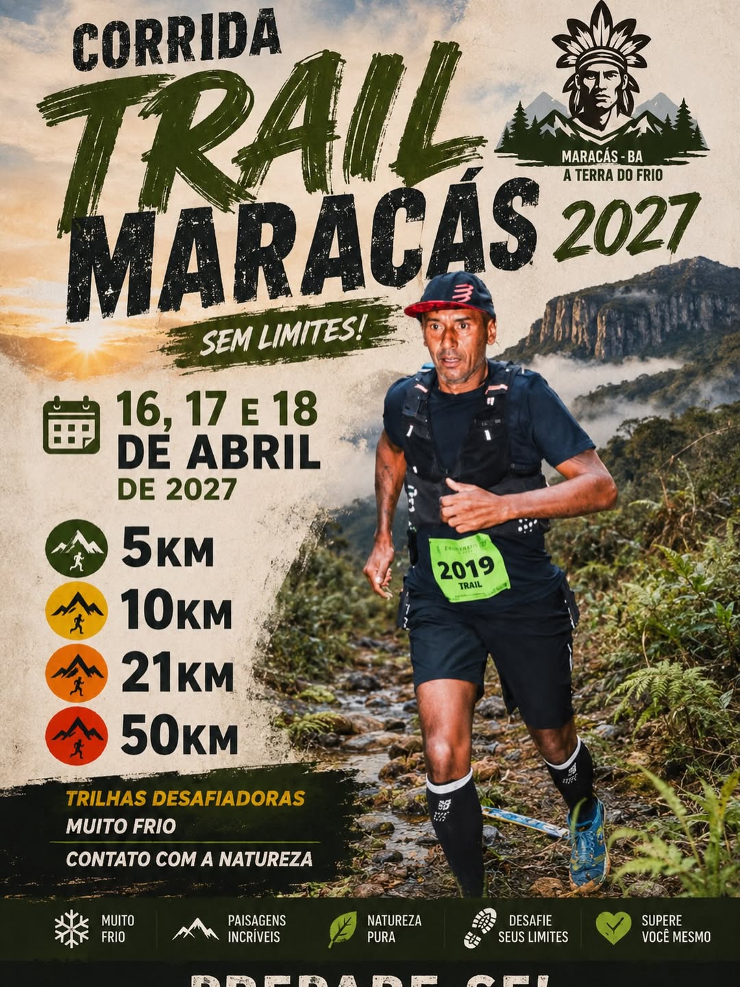 Foto destaque do evento Corrida Trail Maracás 2027