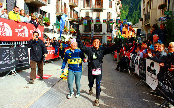 Chegada de Sidney Togumi no UTMB 2012